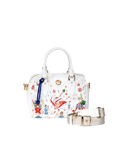 Borsa a Mano con Tracolla Donna Nina Magic Circus Formidable Piero Guidi - 37 Gesso