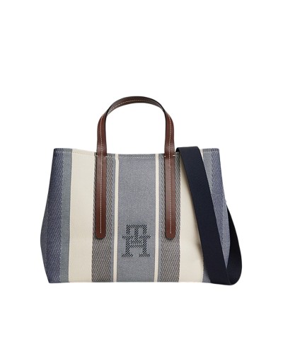 Borsa a Mano con Tracolla Donna City Jacquard Tommy Hilfiger - Blu DW6