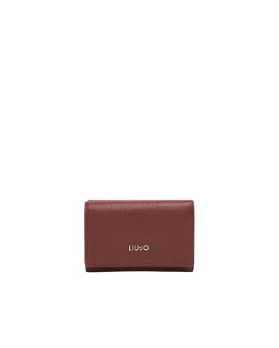 Portafoglio con Patta e Portamonete Donna Trifold M Caliwen Liu Jo - 91543 Brick Red