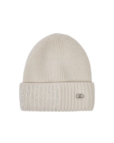 Cappello Donna Beanie con Applicazioni Liu-Jo - Burro 00192