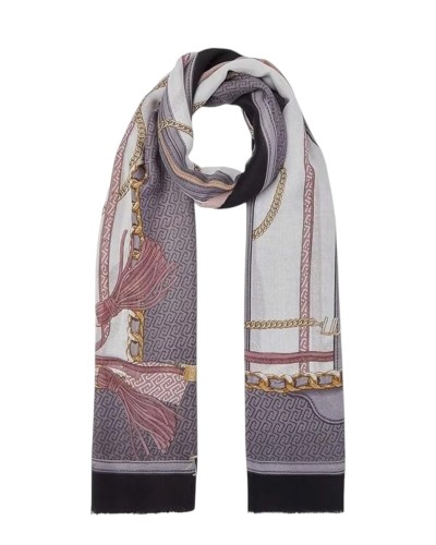 Stola Donna Metalware Logo Liu-Jo - Nero 22222