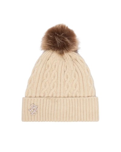 Cappello Donna Beanie Trecce Pon Pon Liu Jo - 00192 Burro