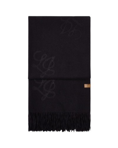 Stola Donna Embossed Logo Liu-Jo - Nero 22222