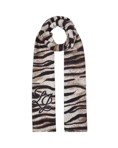 Stola Fur Mix Animalier Donna Liu Jo - 00070 Cammello