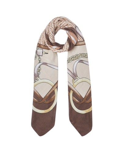 Foulard Metalware Logo Liu Jo - X0781 Dark Mocha