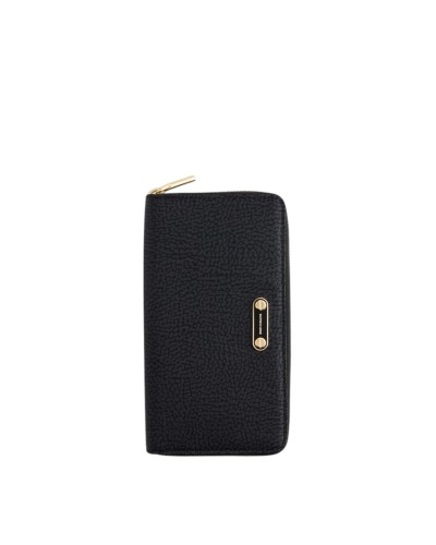 Portafoglio Zip Around Large Donna B-Club Borbonese - Dark Black Y66