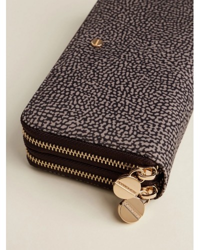 Portafoglio Donna Doppio Zip Around XL Nylon Op Borbonese