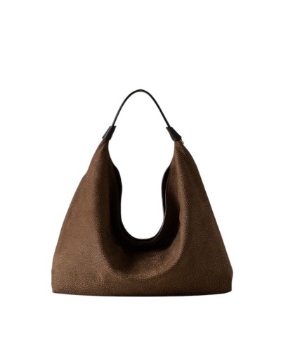 Borsa Sacca Donna Plie L Borbonese - Cubino-Ebano 280