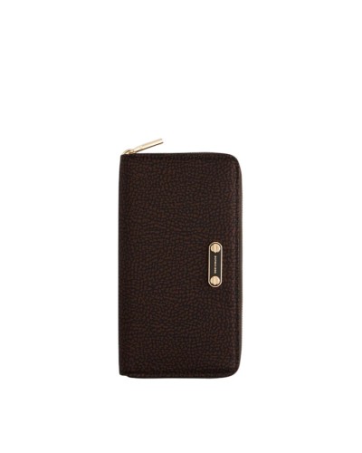 Portafoglio Zip Around Large Donna B-Club Borbonese - Chocolate 219