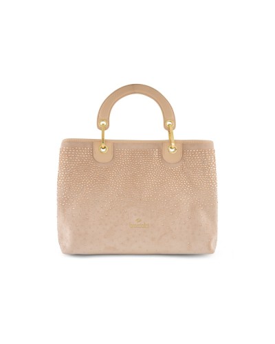 Borsa a Mano con Tracolla Donna Beth Strass Braccialini - Cipria 439