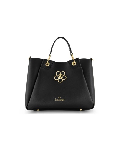 Borsa a Mano con Tracolla Donna Amy Bijoux Braccialini - Nero 100