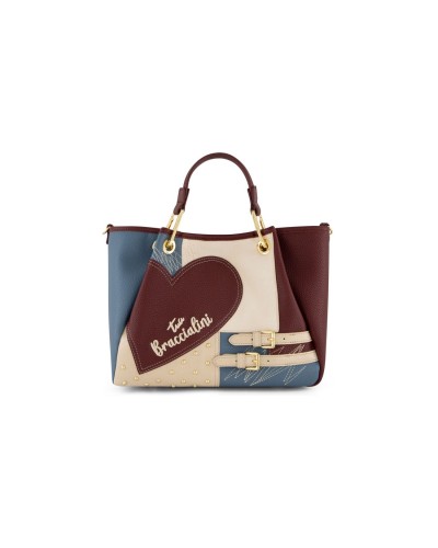 Borsa a Mano con Tracolla Donna Amy Patchwork Braccialini - Multi 801