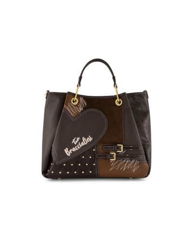 Borsa a Mano con Tracolla Donna Amy Patchwork Braccialini