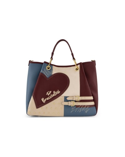 Borsa a Mano con Tracolla Donna Amy Patchwork Braccialini - Multi 801