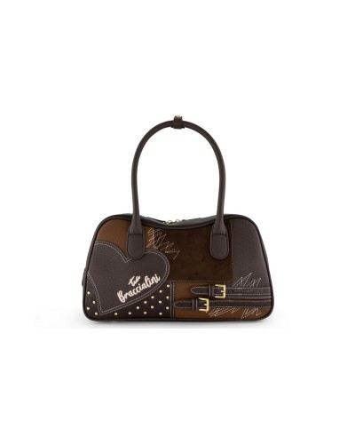 Borsa a Mano con Tracolla Donna Amy Patchwork Braccialini