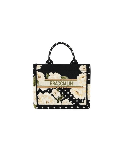 Borsa a Mano con Tracolla Donna Queen Braccialini - Peonie Pois 3302