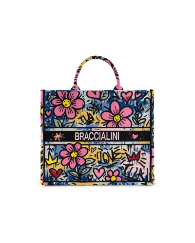 Borsa a Mano con Tracolla Donna Quuen Braccialini - Graffiti 3303