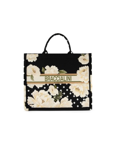 Borsa a Mano con Tracolla Donna Queen Braccialini - Peonie Pois 3302