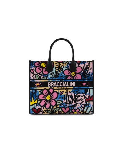 Borsa a Mano con Tracolla Donna Jacquard Braccialini