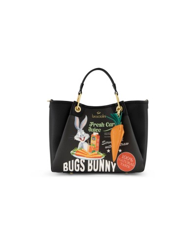 Borsa a Mano con Tracolla Donna Amy Looney Tones Braccialini - Nero 100