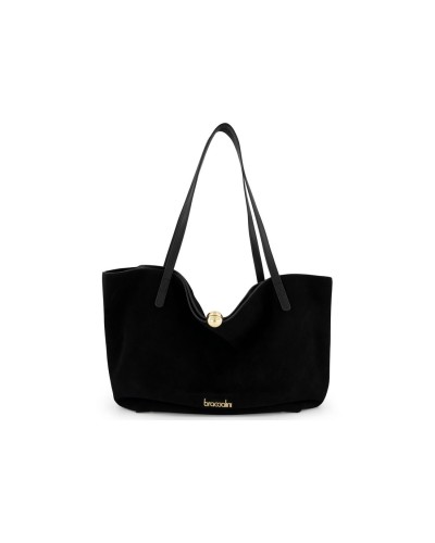 Borsa Shopper Donna Ariel Suede Braccialini - Nero 100
