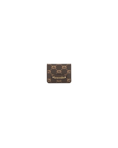 Portacarte Donna Monogram Braccialini - Marrone 300