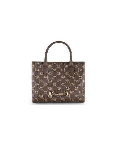 Borsa a Mano con Tracolla Donna Monogram Braccialini - 300 Marrone