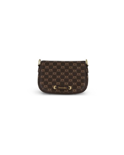 Borsa a Tracolla Donna Monogram Braccialini - 300 Marrone