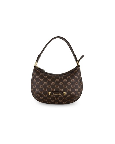 Borsa a Spalla Donna Monogram Braccialini - 300 Marrone
