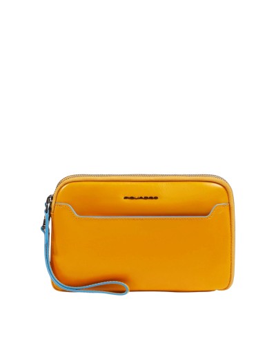 Pochette a Tre Scomparti Uomo Blue Square Piquadro - Giallo