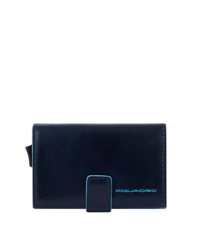 Portacarte Automatico Sliding Sistem Blue Square Piquadro