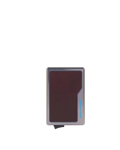 Portacarte Automatico MagSafe Blue Square Piquadro - Mogano