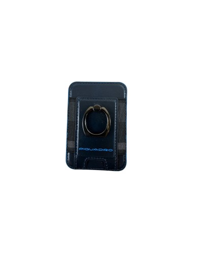 Portacarte di Credito con Anello MagSafe Blue Square Piquadro