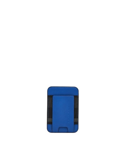 Portacarte di Credito Verticale con Elastico Magsafe Piquadro - Blu