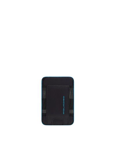 Portacarte di Credito Verticale Elastico MagSafe Piquadro - Nero