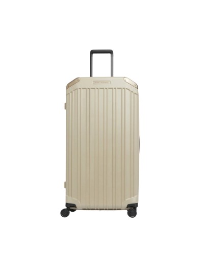 Trolley Grande Rigido a Quattro Ruote Modello Trunk Piquadro - Beige Opaco