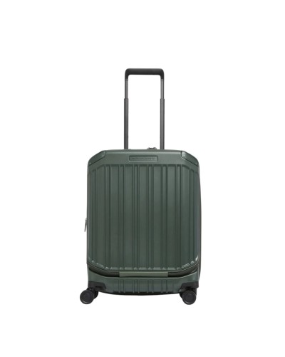 Trolley Cabina Rigido a Quattro Ruote Espandibile Piquadro - Verde Opaco