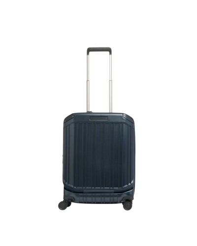 Trolley Cabina Rigido a Quattro Ruote Espandibile Piquadro - Blu Opaco