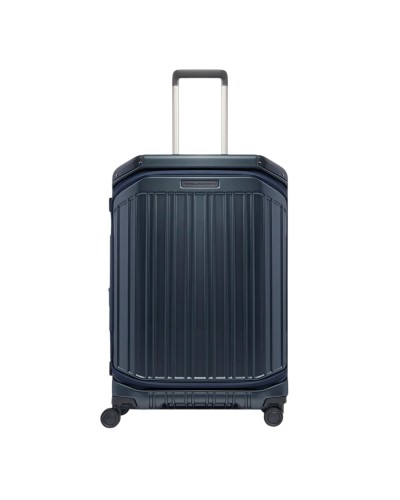 Trolley Medio Rigido a Quattro Ruote Espandibile Piquadro - Blu Opaco