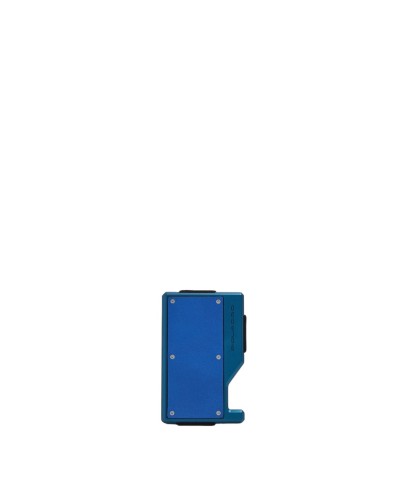 Portacarte di Credito in Alluminio e Pelle Elastico Piquadro - Blu