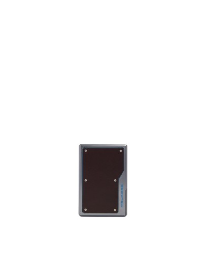 Portacarte di Credito MagSafe Modular in Alluminio e Pelle Piquadro - Mogano