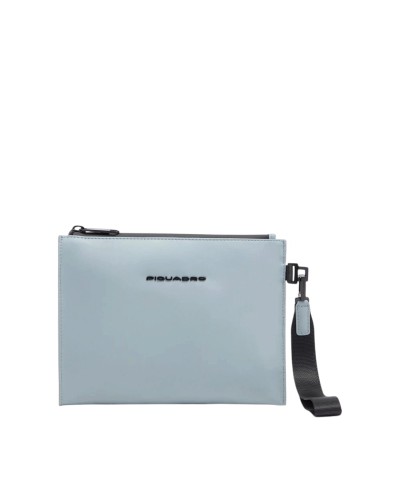 Pochette Uomo in Tessuto Gommato Corner Piquadro - Azzurro2