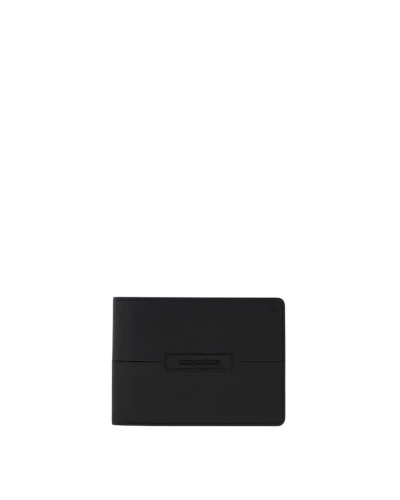 Portafoglio con Portamonete Uomo in Pelle Piquadro - Nero