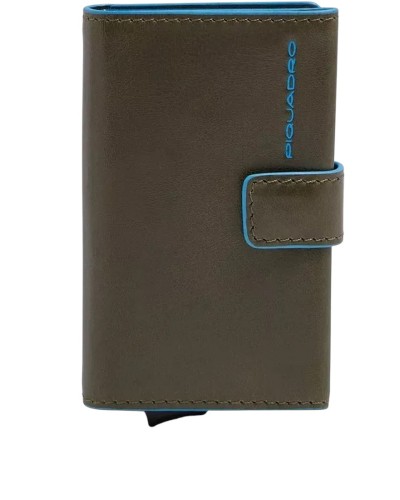 Portacarte Automatico Sliding Sistem Blue Square Piquadro - Verde