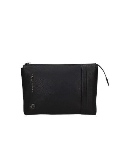 Pochette 3 Comparti Uomo in Pelle Piquadro - Nero