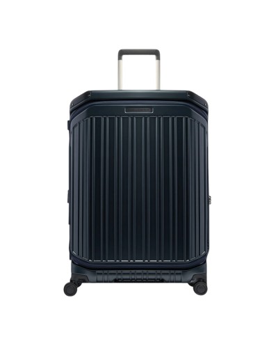 Trolley Grande Rigido a Quattro Ruote Espandibile Piquadro - Blu Opaco