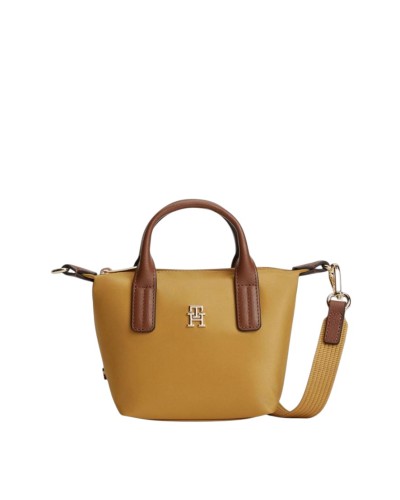 Borsa a Mano con Tracolla Donna Popette Micro Tommy Hilfiger - Giallo KBG