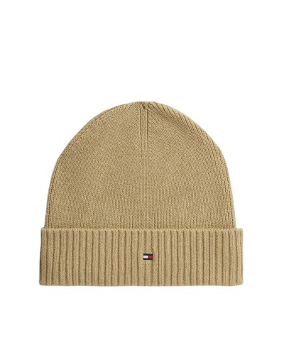 Cappello Unisex TH Flag Pima Cotton Beanie Tommy Hilfiger - Beige RBC