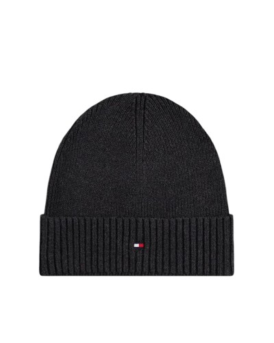 Cappello Unisex TH Flag Pima Cotton Beanie Tommy Hilfiger - Grigio Scuro PA7