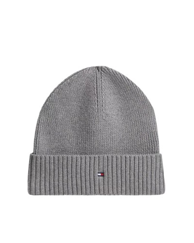 Cappello Unisex TH Flag Pima Cotton Beanie Tommy Hilfiger - Grigio P7D